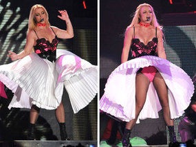 A section of her 2011 tour was her acting as Marilyn Monroe as the wind blows up her skirt and photographers take pictures