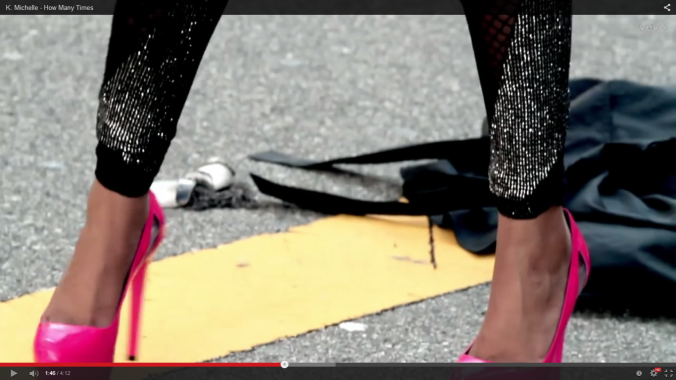 Some other symbolism I noticed in the same music video; the red shoe